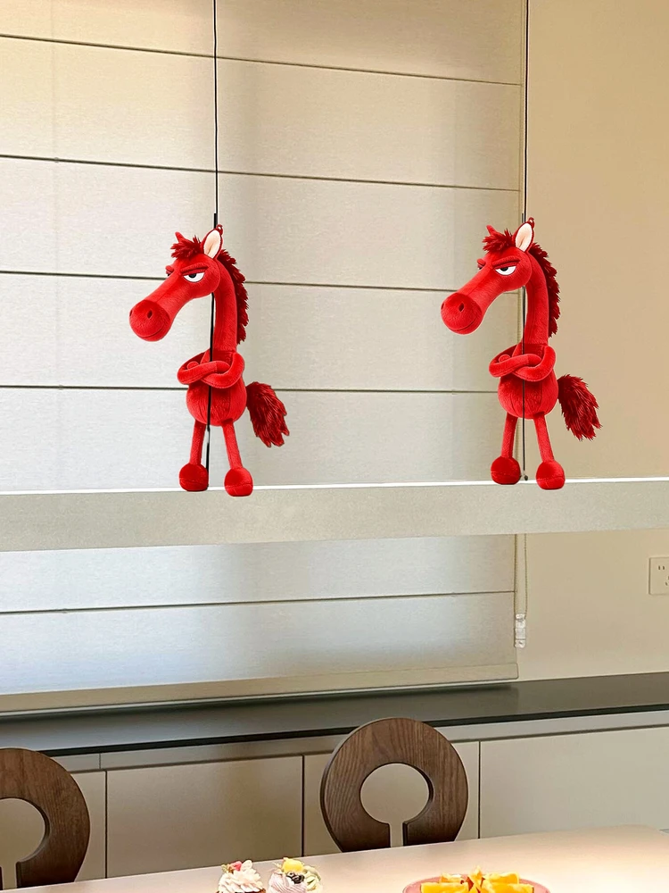 

Красная декоративная лампа-кукла, украшение-оберег в виде знака зодиака, подвесной амулет для создания новогодней атмосферы, 2026 год, Год [имя животного]...