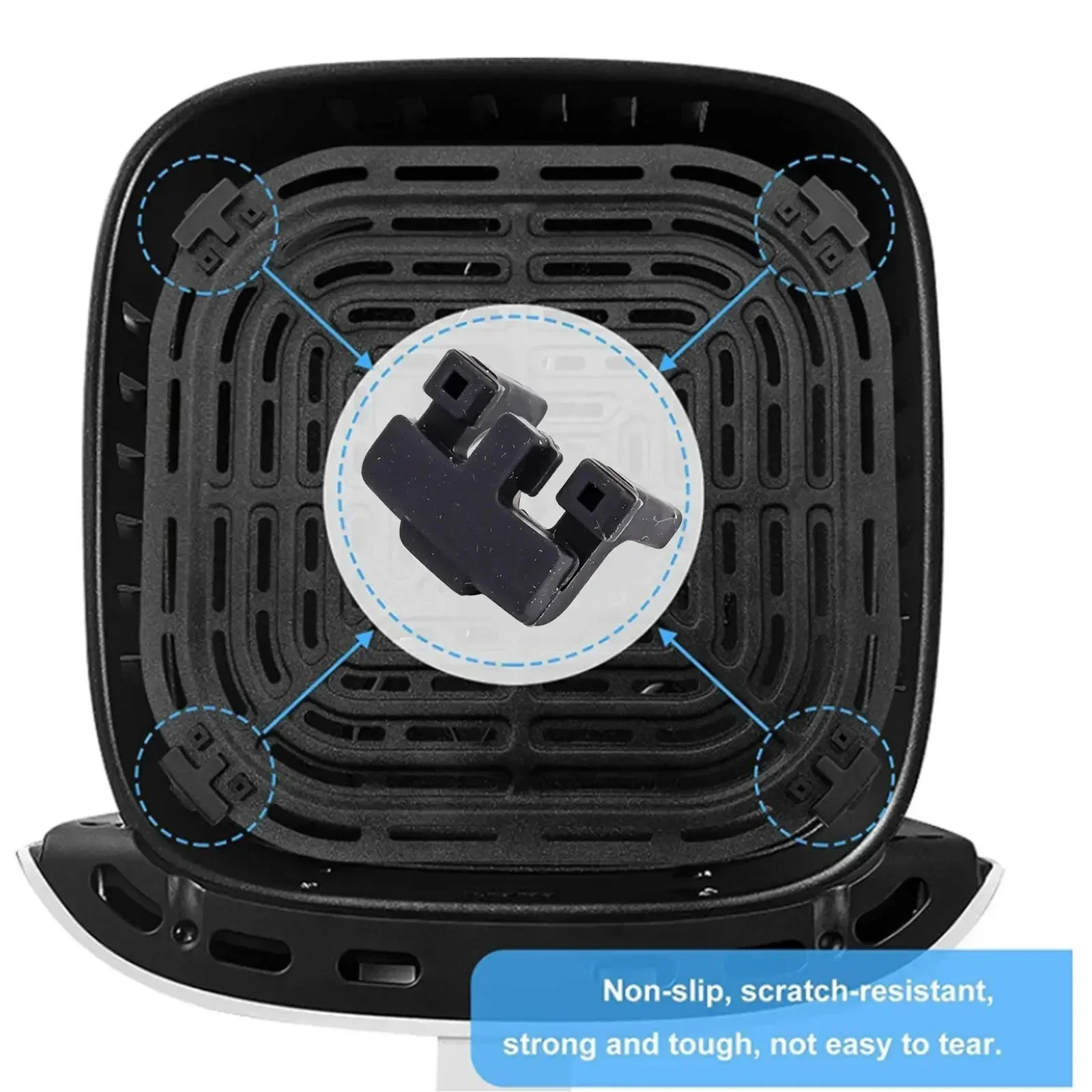 4 PCS Air Fryer Rubber Bumpers Air Fryer Silicone Case Parts Kitchen Gadget Sets For Air Fryer Repalcement Parts