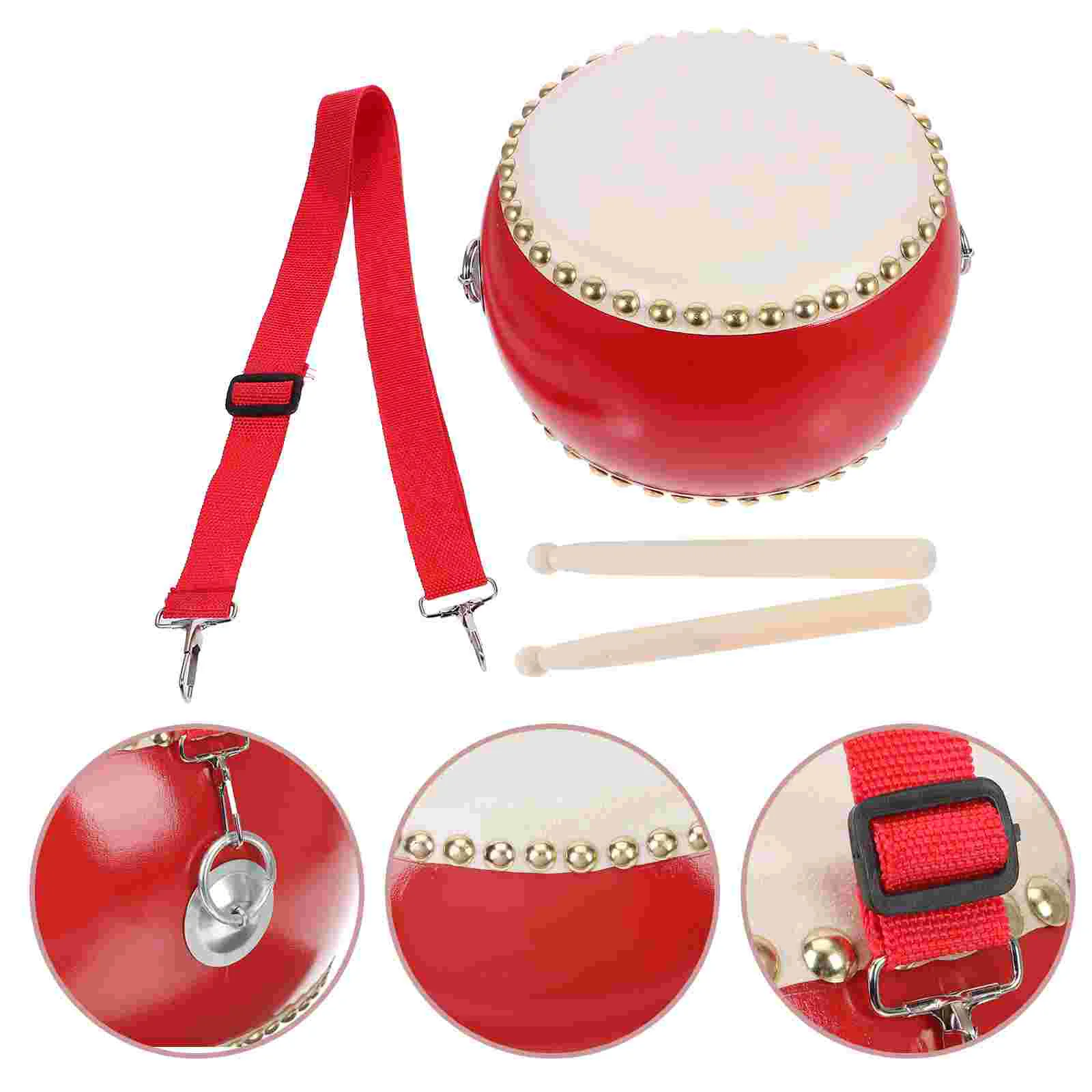 

Musical Instruments Toy 15X12cm Drum Red Children Performance Kids Baby Toddler