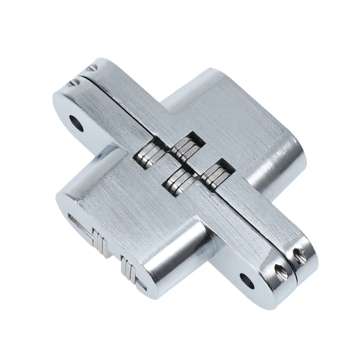 Stainless Steel Concealed Hidden Door Hinge Foldable Cross Hinge For Wooden Door Cabinet Table 45X13Mm Silver