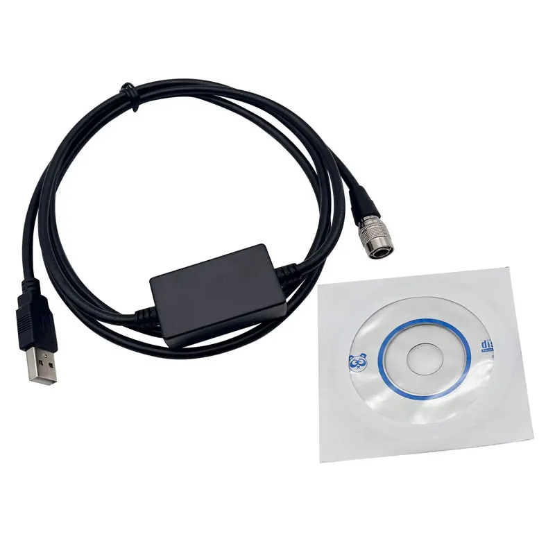 Download Data USB Cable Compatible for Pentax Total Stations 6 Pins With 1 CD USB Driver Software