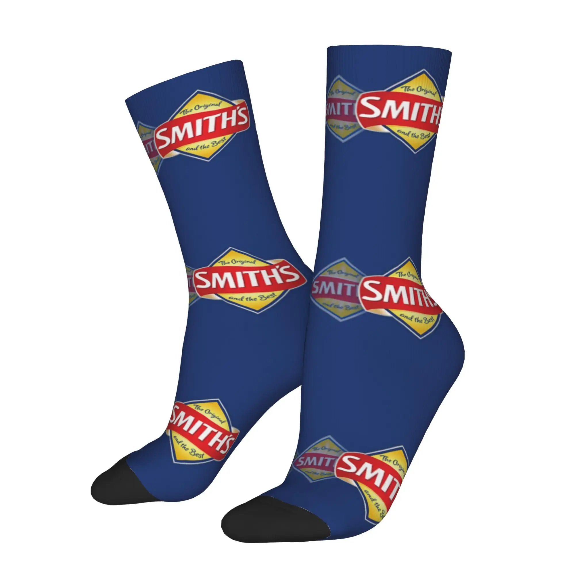 1 Pair Funny Sock Smith's Logo Vintage Quality Pattern Printed Men Crew Socks Novelty Men's Socks