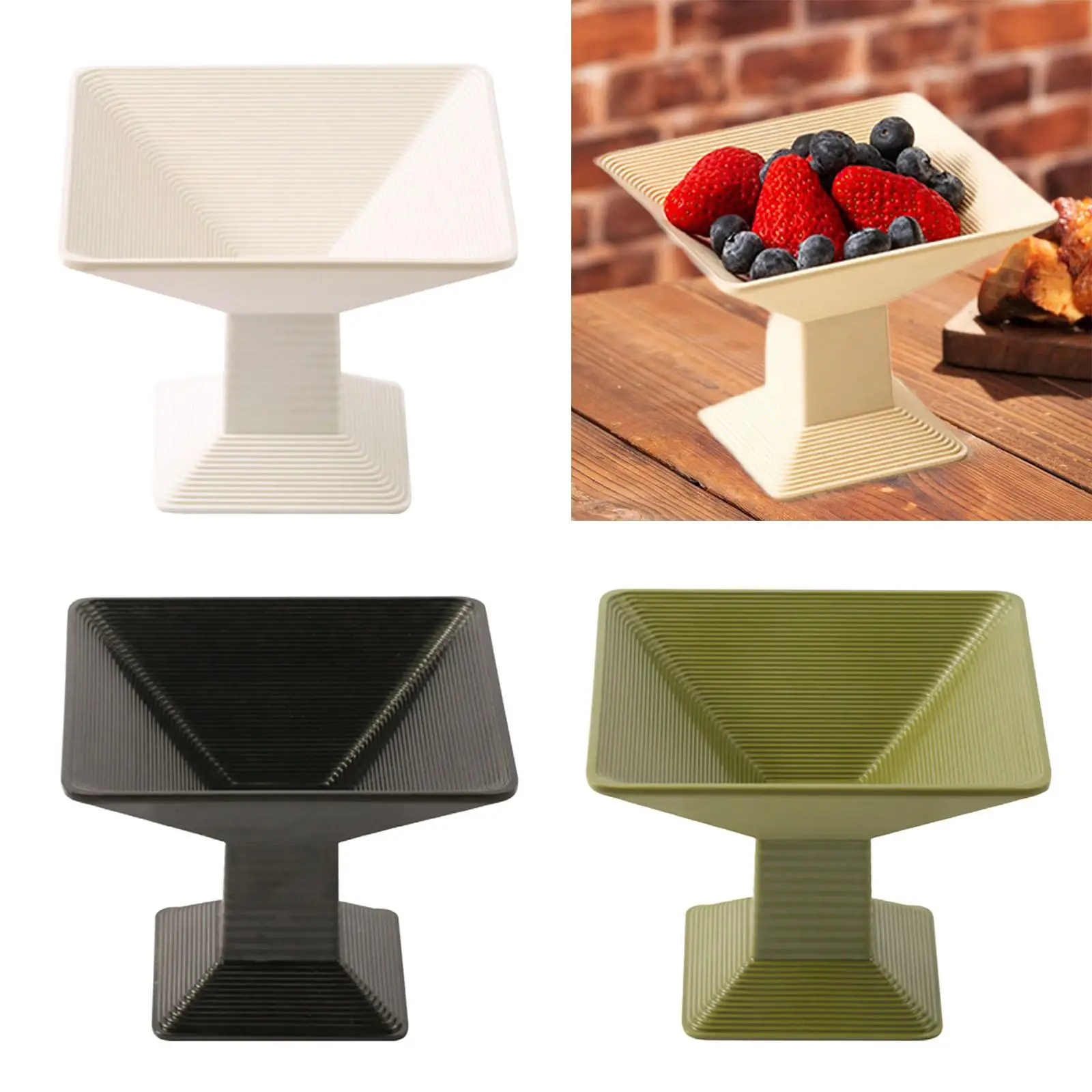 Cuenco de frutas, cesta de frutas, cuenco nórdico para servir, cuencos de Pedestal con Base para fiestas, centros de mesa, encimera, Picnic, cumpleaños