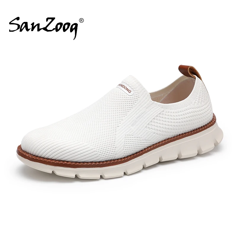 Men Slip On Mesh Shoes Casual Summer Breathable Men's Slip-ons Loafers Sneakers Plus Big Size 49 50 51 52 53 54 Dropshipping