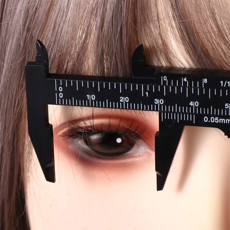 Portable  80mm  Plastic  Eyebrow Measuring Vernier  Caliper Tattoo Microblading Caliper Ruler Permanent Makeup Measurement Tools