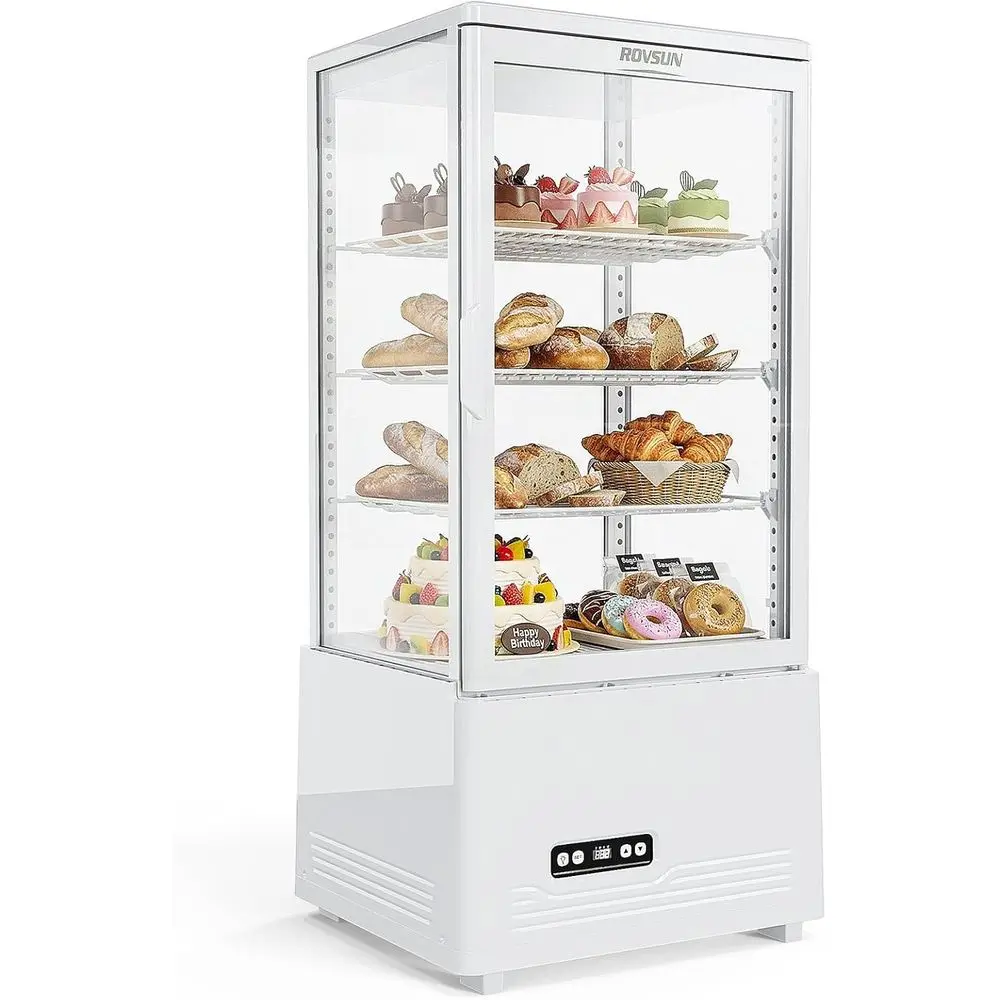

3 Cu.t Commercial Display Rerigerator ETL NS Certiied, Rerigerated Display Case Countertop Pastry Display Case w/LED Air-cooling