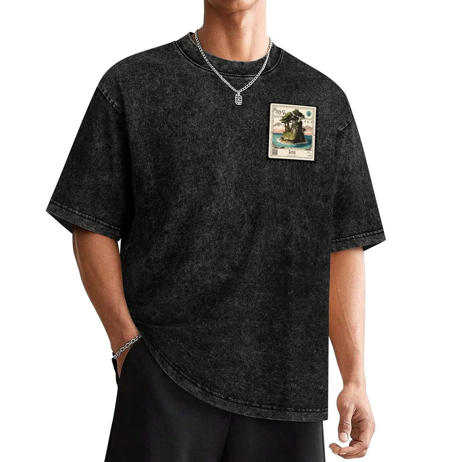 

MTG - Island Stamp - Ios - Postage Stamp Series T-Shirt blacks graphic t shirt vintage men clothing
