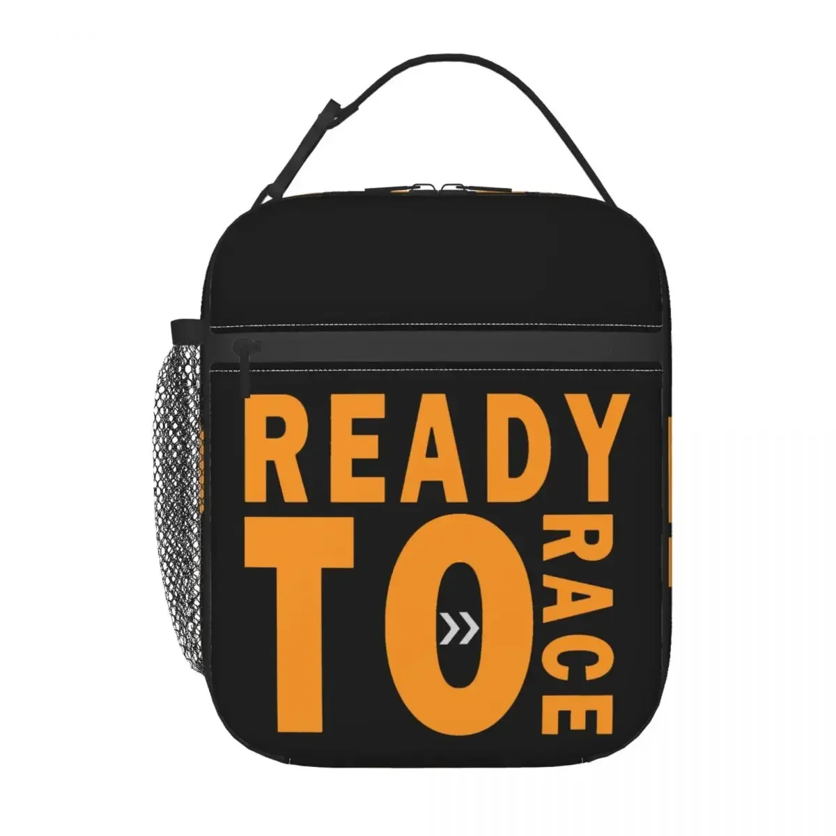 Custom Ready To Race Insulated Lunch Bag for Women Motocross Asphalt Bike Thermal Cooler Lunch Tote Office Work School