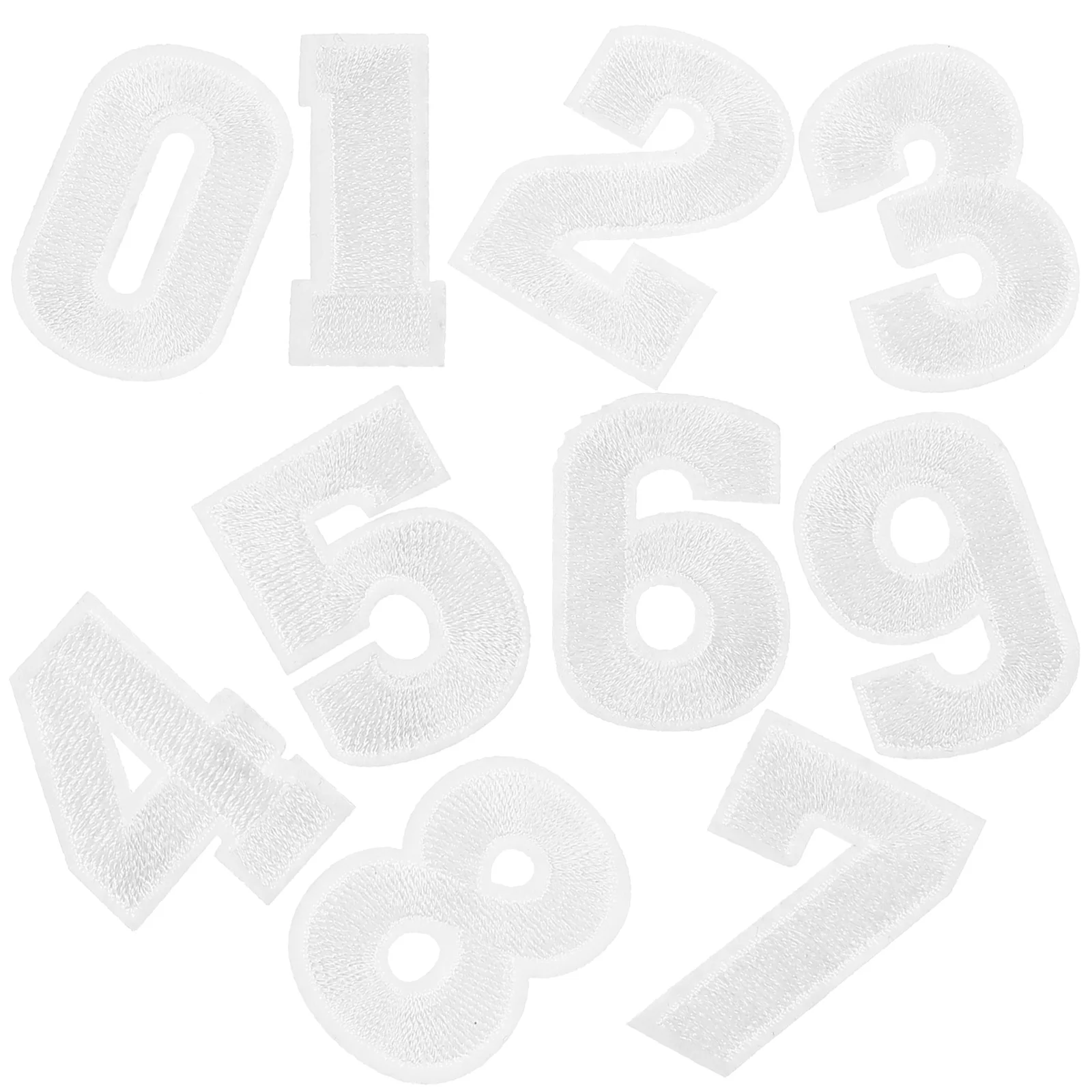 بقع الأرقام العربية البيضاء 3 مجموعات عدد بقع معطف الزخرفية الحديد على أرقام الملابس الخياطة DIY الحرف اليدوية #2