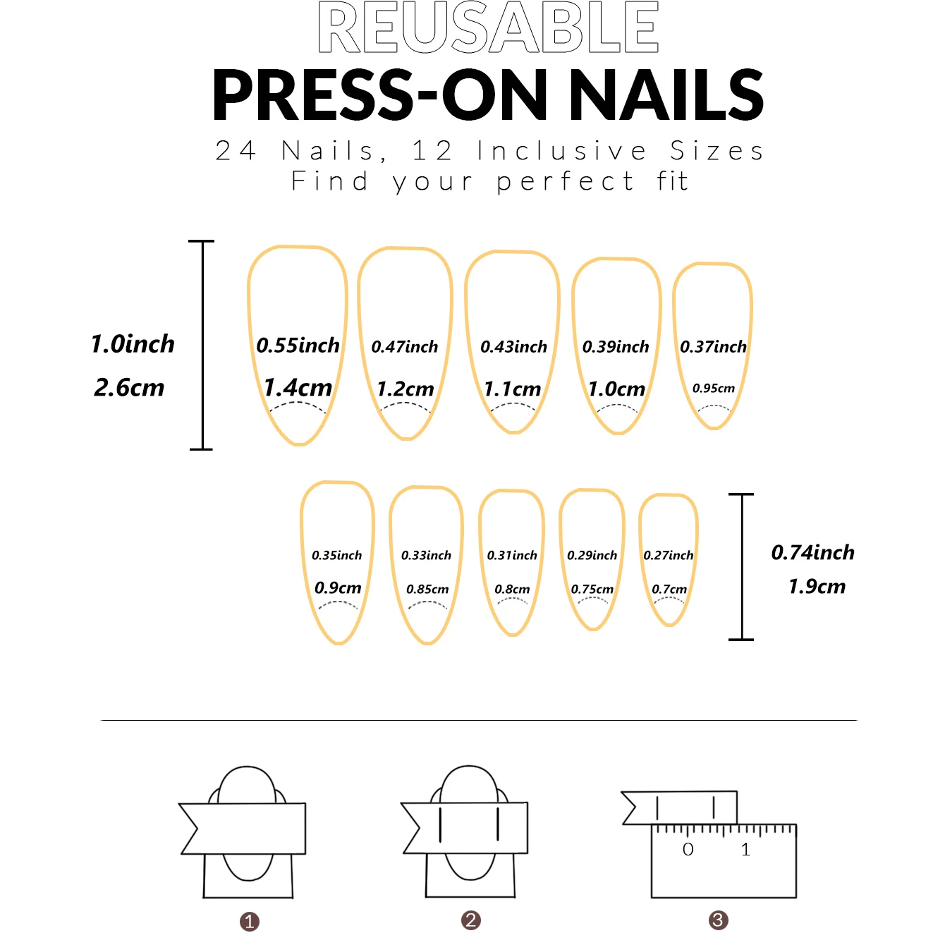 24 PCS Valentine's Day Almond Medium Press Nail White Valentine's Day Red Heart Design Fully Covered Nail image 3