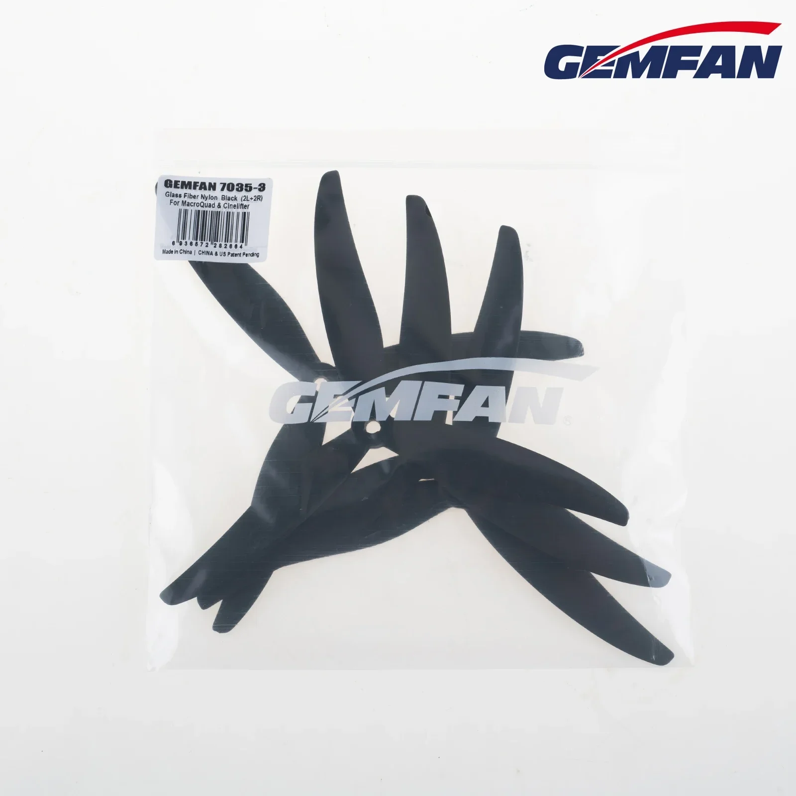 

4Pairs(4CW+4CCW) Gemfan Hurricane 7035 - 7X3.5X3 3-Blade Carbon Nylon / Glass Fiber Propeller