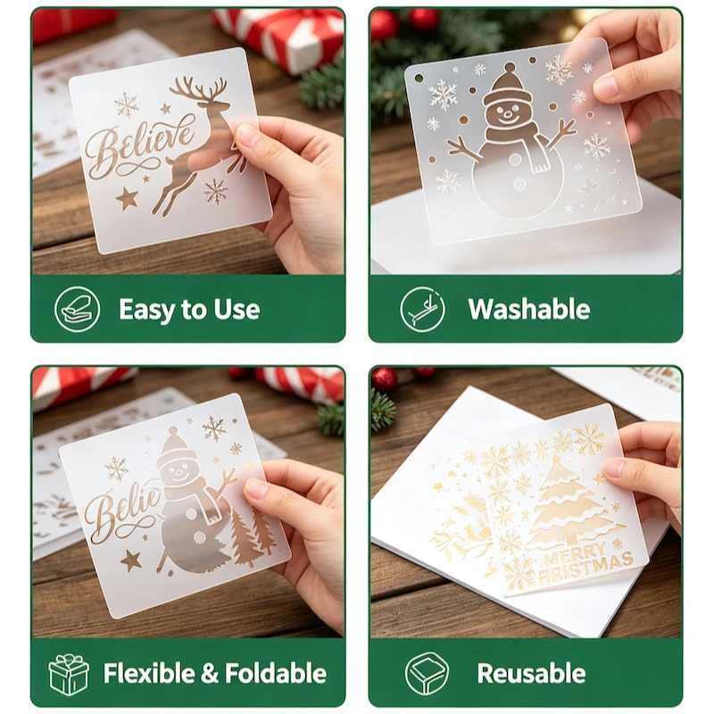 Set Stensil Seni Berlubang unt - Art And Craft For Xmas ulasan dan harga