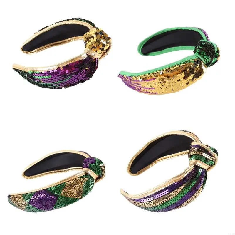 

Luxurious Blingbling Headbands Eye-catching Headwear Shamrock Party Photo Props Women Headwear Cosplay Accessories Y08E