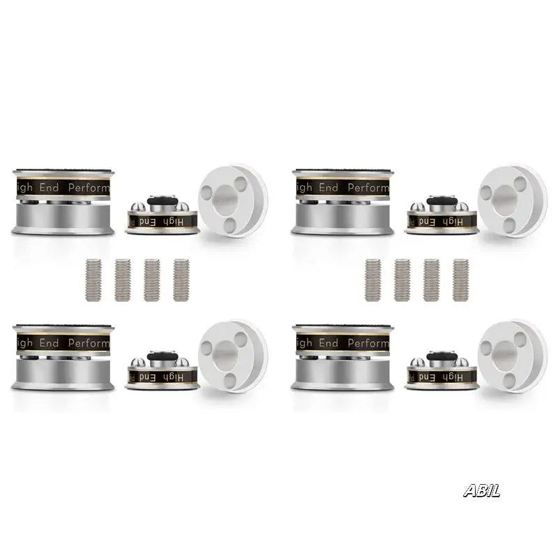 

8X Hifi Audio Speaker Stand Foot Pad Anti-Shock Absorber Spike Isolation Feet Silver