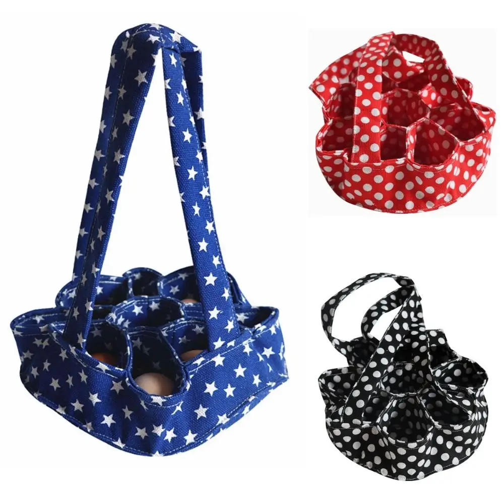 

Холщовая корзина для яиц с 9-мешочками Органайзер для яиц Легко чистится Портативный яичный коллектор Прочный мешок для яиц Контейнер для хранения свежих яиц