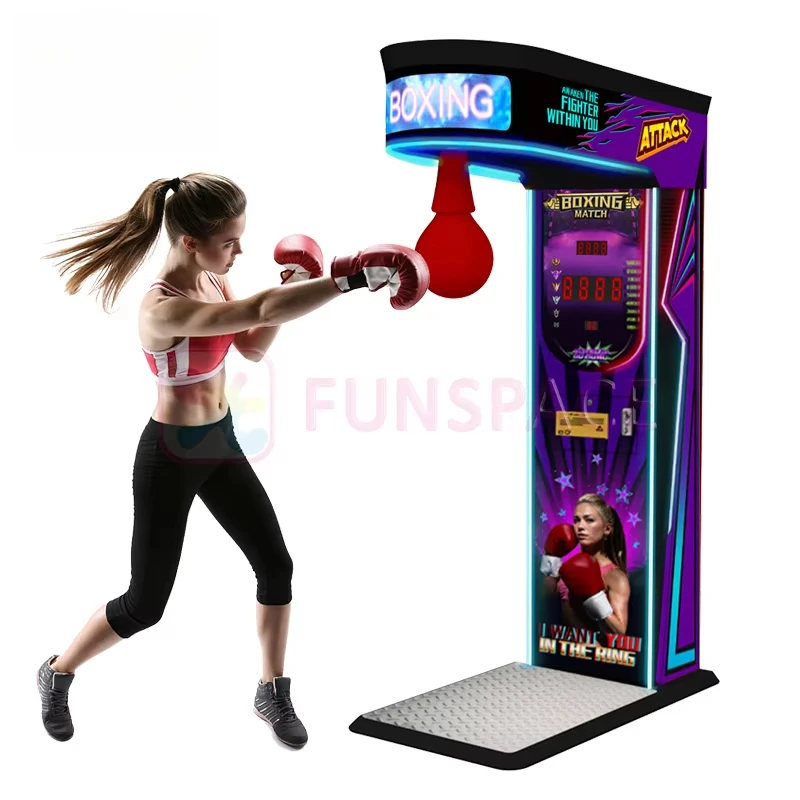 Funspace Coin Operated Games Arcade Punch Boxing Machine Electronic Dynamic Boxing Arcade Game Machine