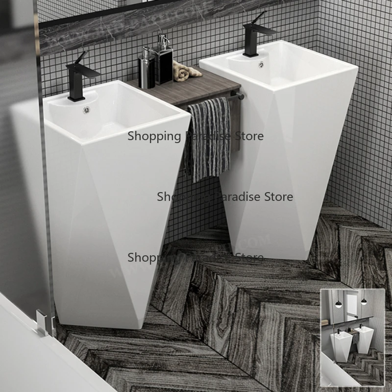 High quality Floor Standing Hand Wash Basins Pedestal Bathroom Sink Wash Basin with factory price