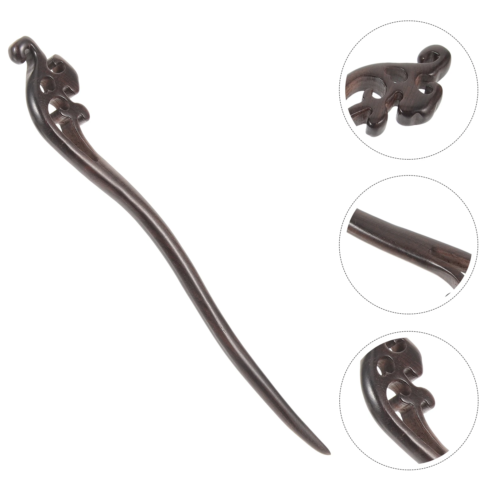 

Black Ebony Hair Stick Traditional Chinese Hairpin For Hanfu Elegant Women Long Hair Accessories Party Cosplay Prom