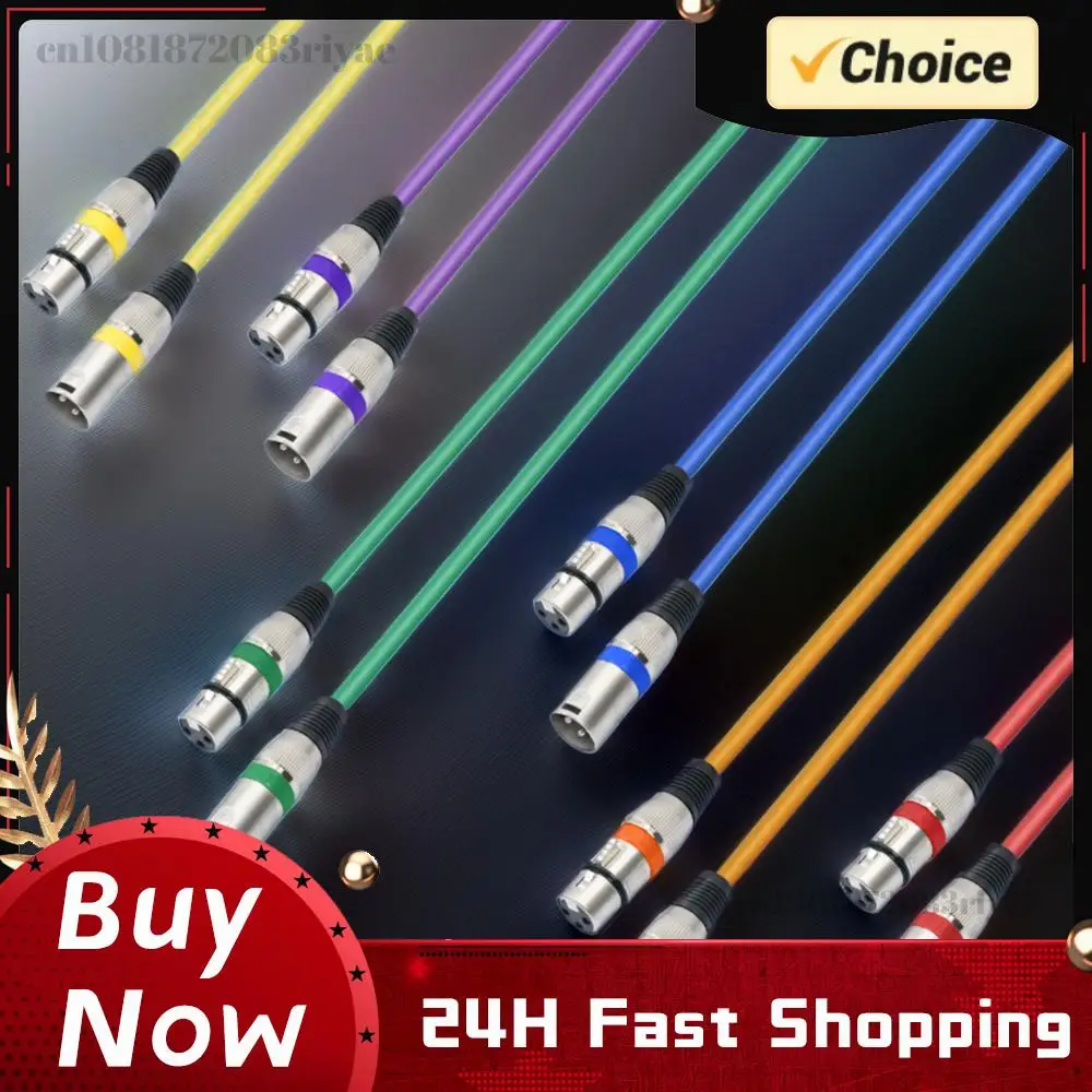 

6/10 шт. разноцветный микрофонный кабель XLR (штекер-гнездо) для микшера, студии звукозаписи, подкастов