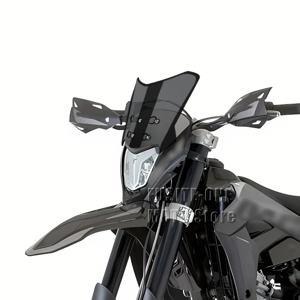 

For SHERCO 125 4T SM-RS BLACKMOON 2024 motorcycle adventure windshield extension style Windscreen Wind Deflector Screen
