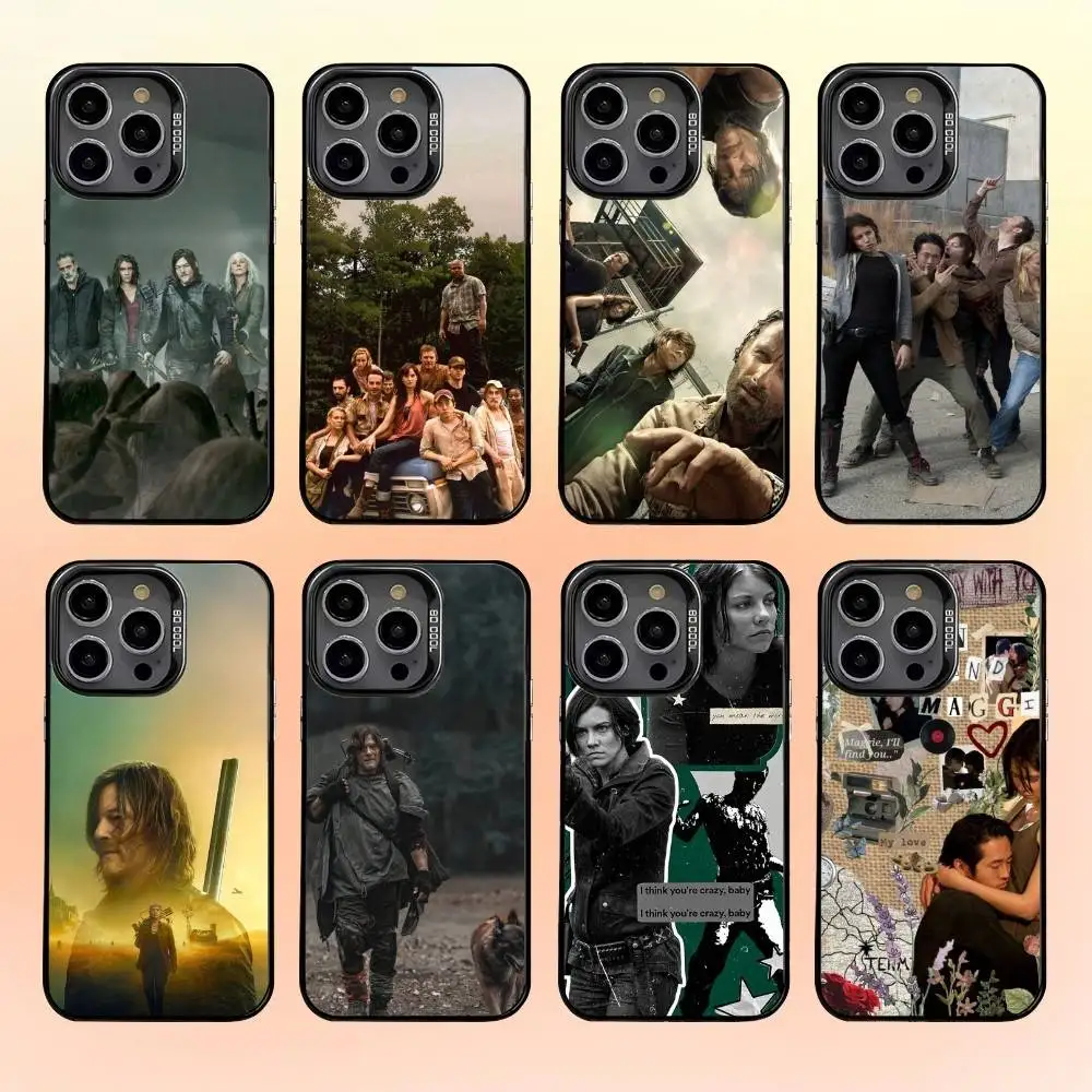

C-Clem-T-The Walking Dead Phone Case For iPhone16 15 14 13 12 Pro Max Grey Black Matte Laser Metallic Aurora Funda