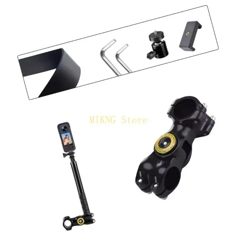 Lightweight Aluminum Bike Camera Mount for Cycling Motorcycle Vlog Adjustable for Adventure Recording best sale