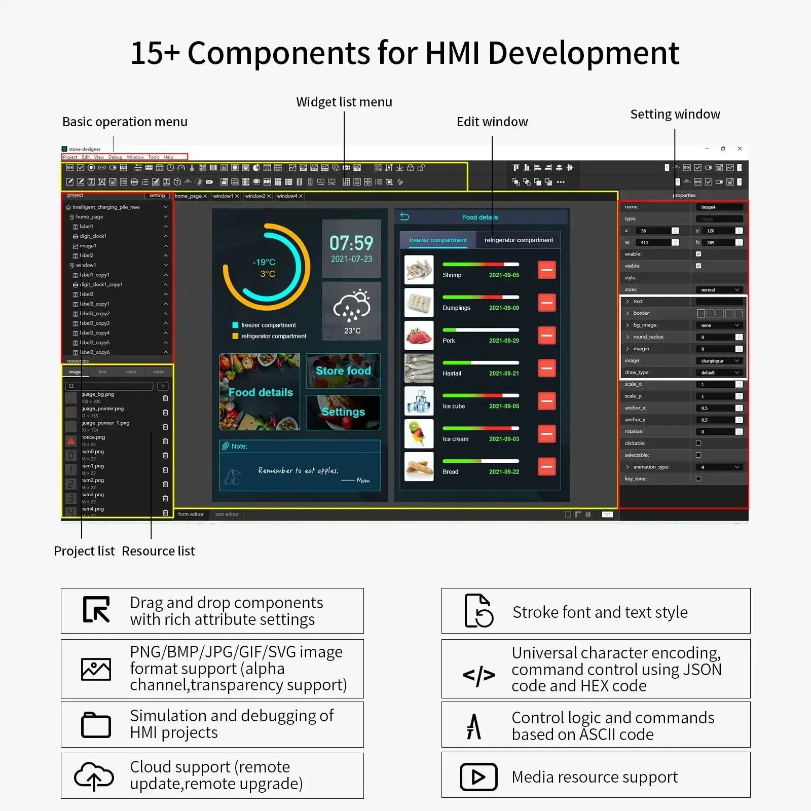 STONE LCD Touch Basic Display STWI104WT-01 - 10.4 TFT Intelligent Resistive Touch Screen Module Display for Industrial Use