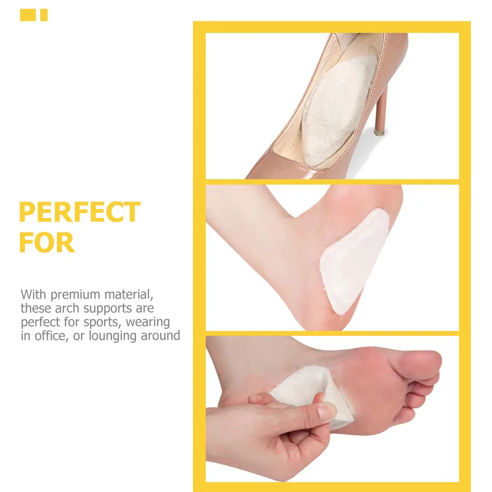 

2Pcs Foot Arch Support Pads Comfortable Flatfoot Correction Cushion Pressure Relief Foot Care Insoles for Walking Office Sports