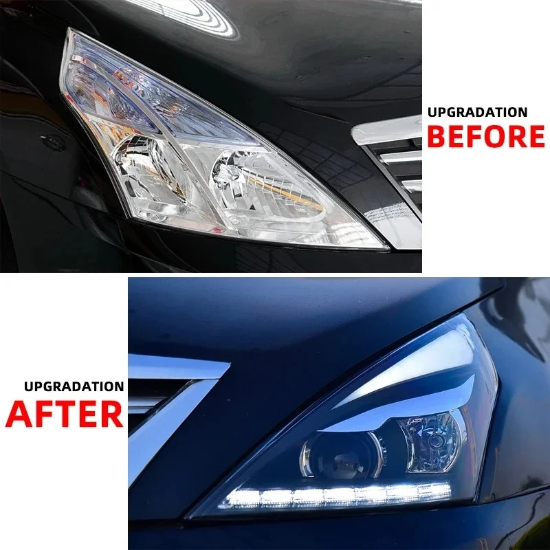 لنيسان Teana ألتيما J32 المصابيح الأمامية 2008 2009 2010 2011 2012 LED الجبهة رئيس ضوء الجمعية رئيس مصباح ترقية LED كشافات DRL