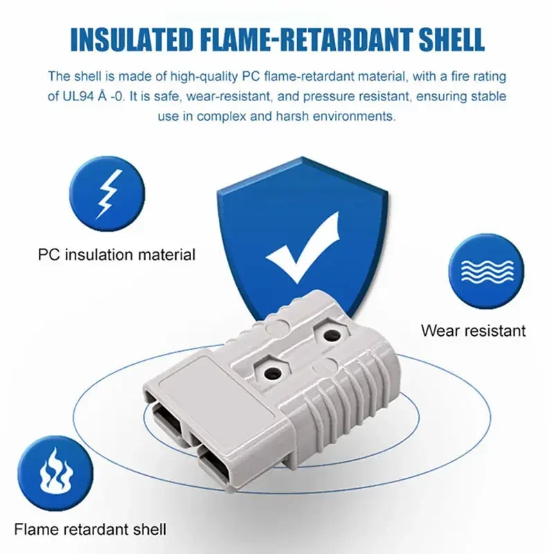 50A 80A 120A 175A 350A Charging Plug Quick Connect Disconnect Connector 2Pcs/set Battery Cable High Current Connector Battery