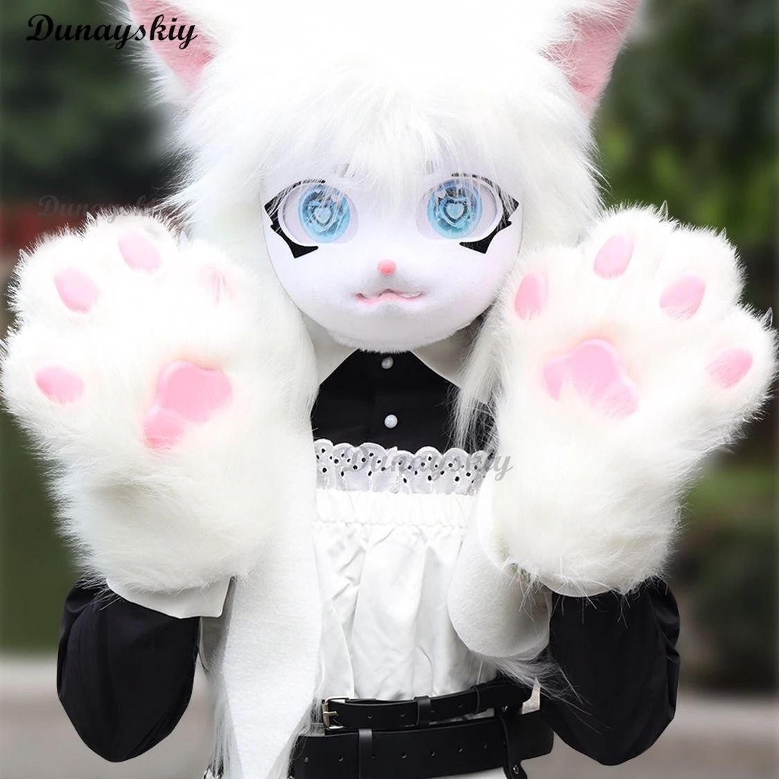 Furry Cosplay Kig Fursuit Kigurumi Headset Costume Kawaii Cute Animal Comiket Furries Paw Head Base Mask Rabbit Cat Doll Costume