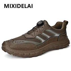 Brand Men's Shoes Comfortable Rotating Buttons Casual Shoes Men Fashion Breathable Flats For Men Sneakers Outdoor Walking Shoes