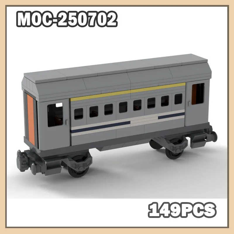 

MOC-250702 Mini Train Series MOC Train Carriages Street Tram Ornament Collectible Model Brick Toy Gifts 149PCS Building Blocks