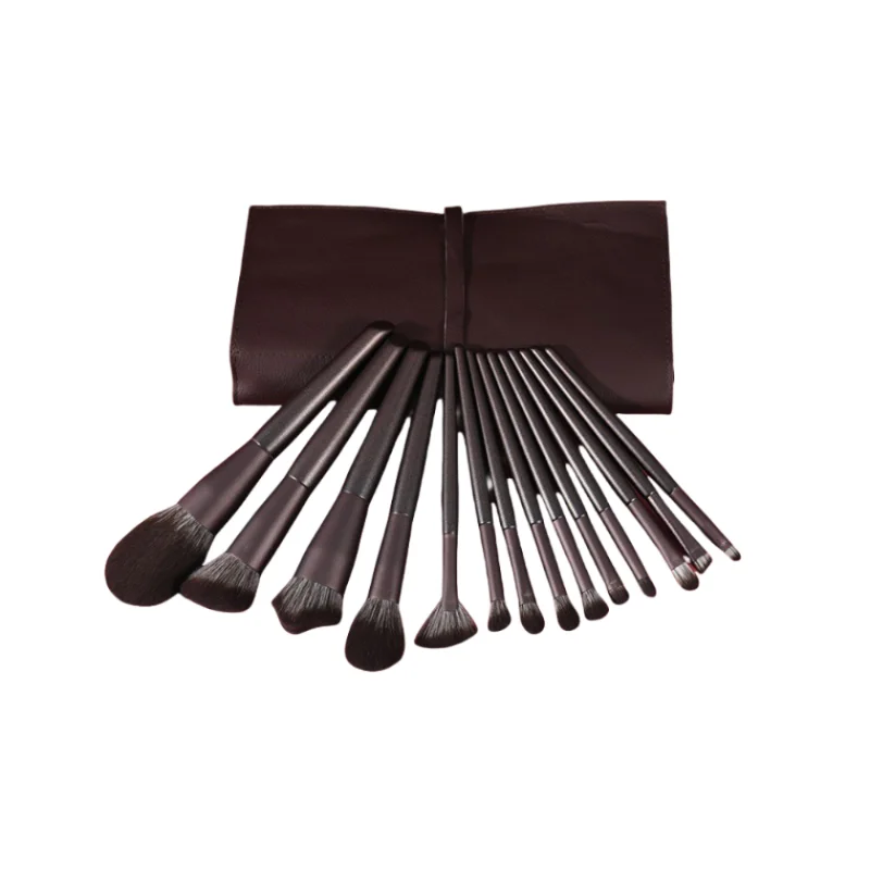 1Pcs/14Pcs High quality skin-friendly non-floating soft wool metallic ferrule makeup brush