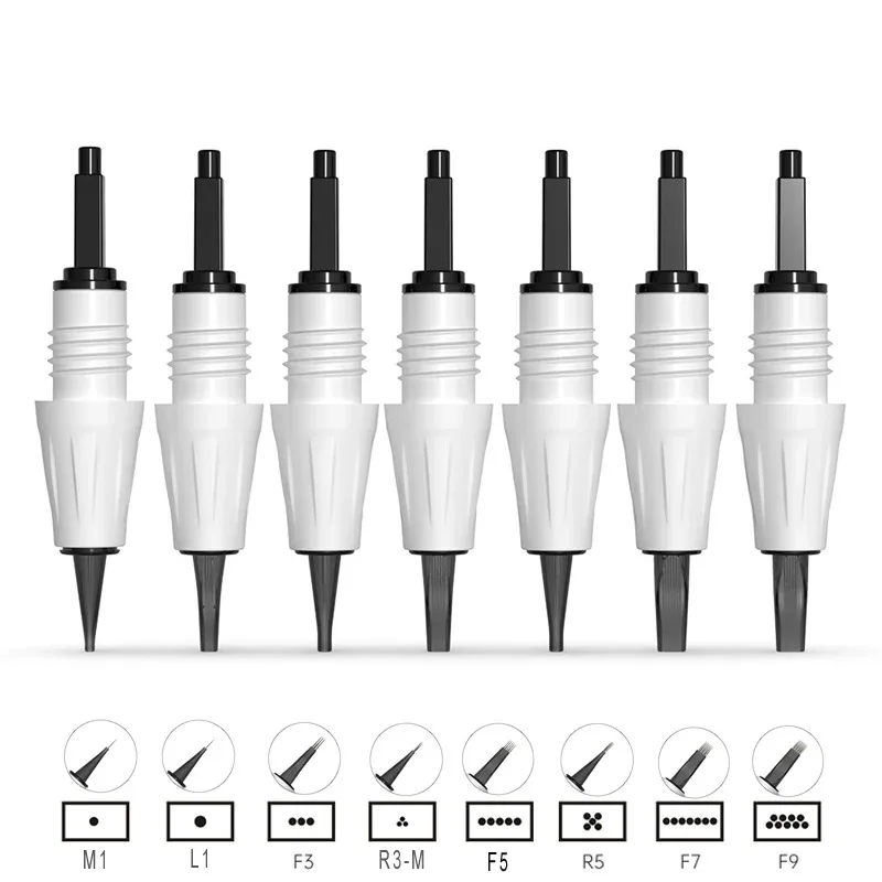 Microblading 60 pcs Tattoo Needle Cartridge M1 L1 R3 R5 F5 F7 Needles Used for Artmex V8 V6 V3 PMU Semi Permanent Makeup Machine