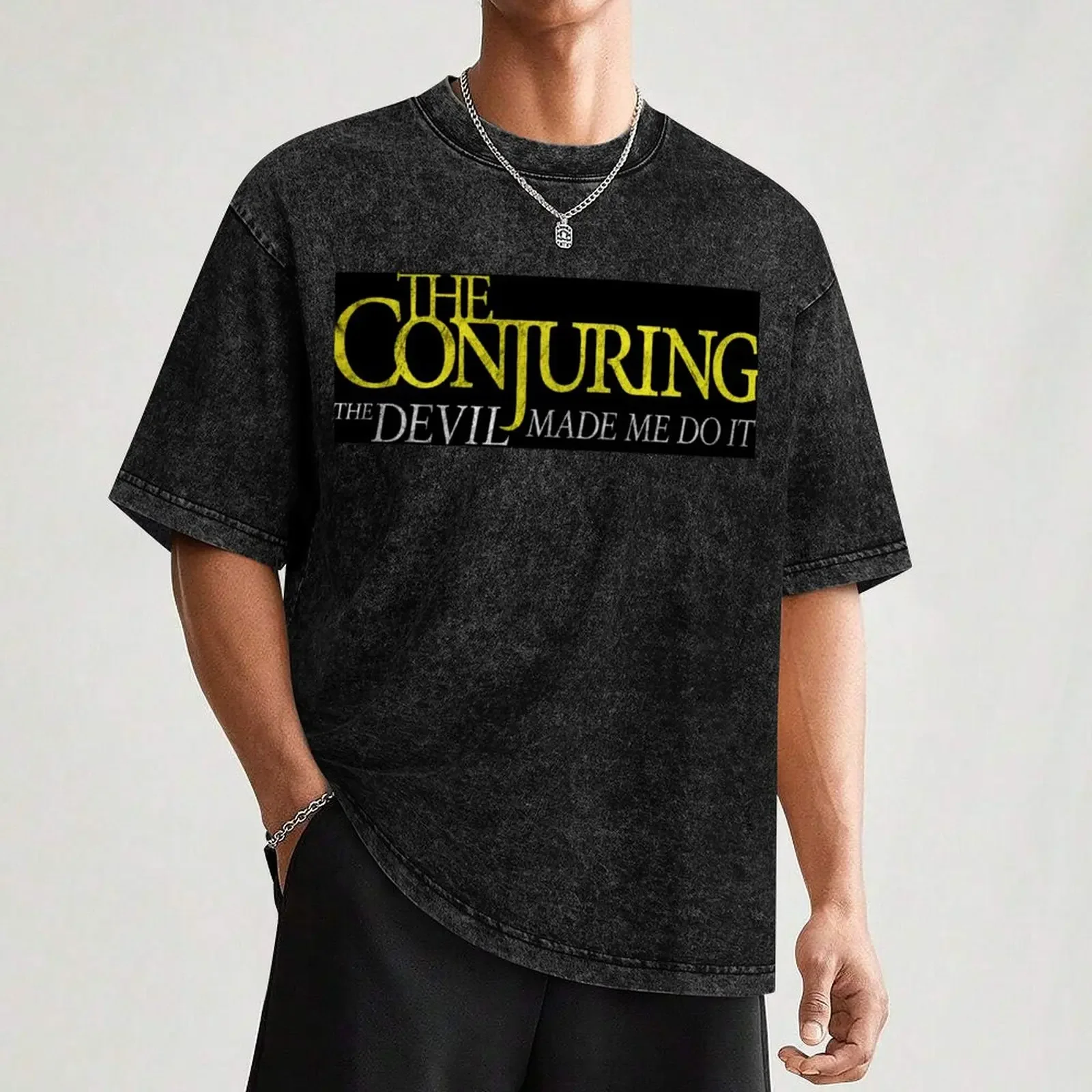 The Conjuring: The Devil Made Me Do It تي شيرت ملابس عيد الحب طبعة جديدة تصميم الجمارك الخاص تي شيرت سريع الجفاف للرجال