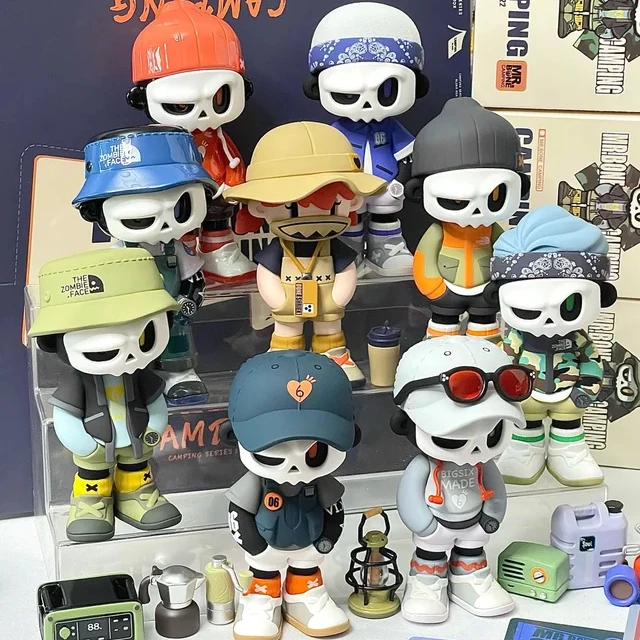 

Фигурка Mr.Bone 4-го поколения, серия для кемпинга, слепая коробка, декор для рабочего стола, кукла, загадочная коробка, украшения, коллекция игрушек, модель-сюрприз, подарок