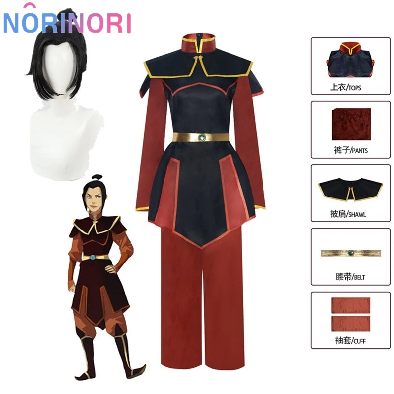 

Anime Avatar Cosplay The Last Airbender Azula Cosplay Sets Cosplay Costume Halloween Cosplay Clothings with Wig Suit xxxl