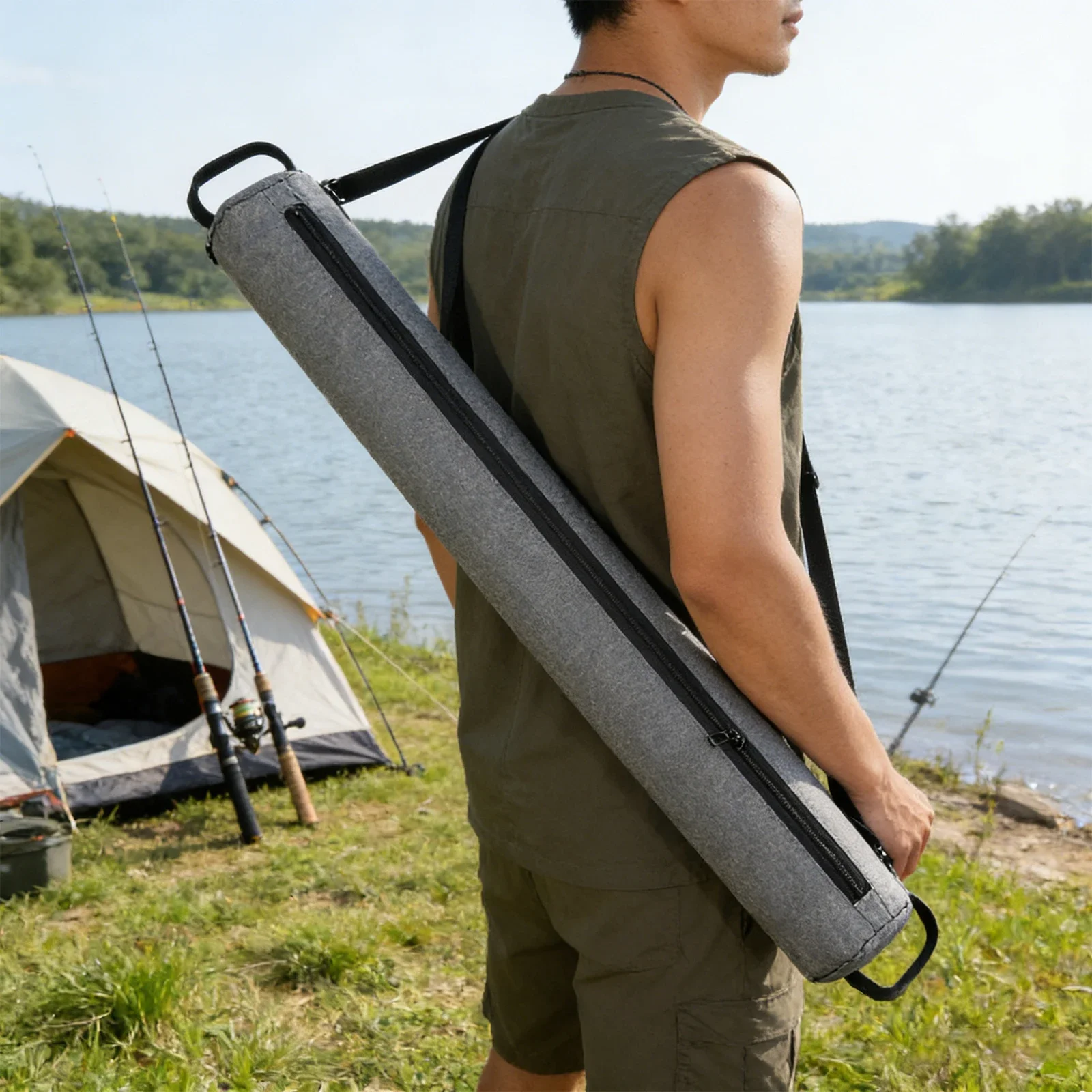 Golf Beer Soda Ice Packs, Outdoor Camping Oxford Fabric Insulated Bag, Round Tube Thermal Pouch, Food & Beverage Cooler