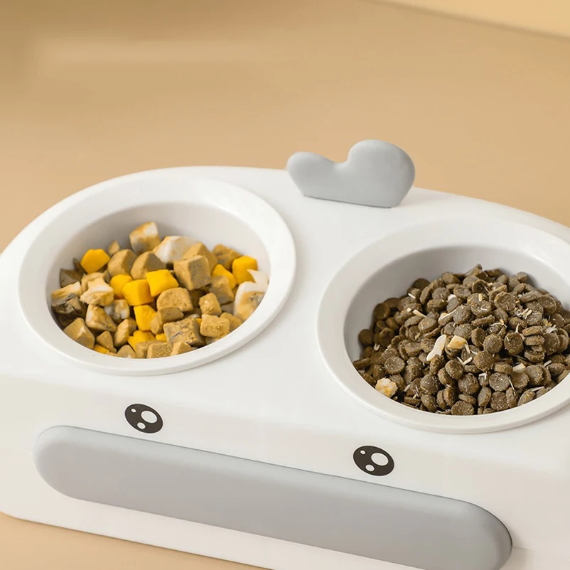 Hot cat and dog universal double bowl cute duck cat food bowl Dog bowl rice bowl cat drinking water feeding pet supplies