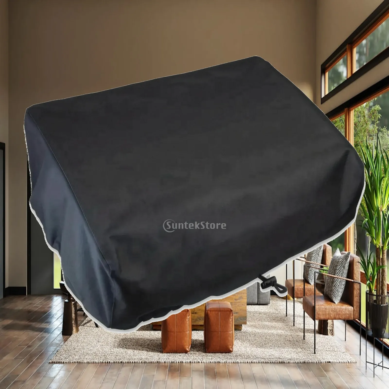 Heavy Duty Grill Cover 420D Oxford Cloth Waterproof Griddle Protector Drawstring Fit for Tabletop Blackstone Griddle Accessories