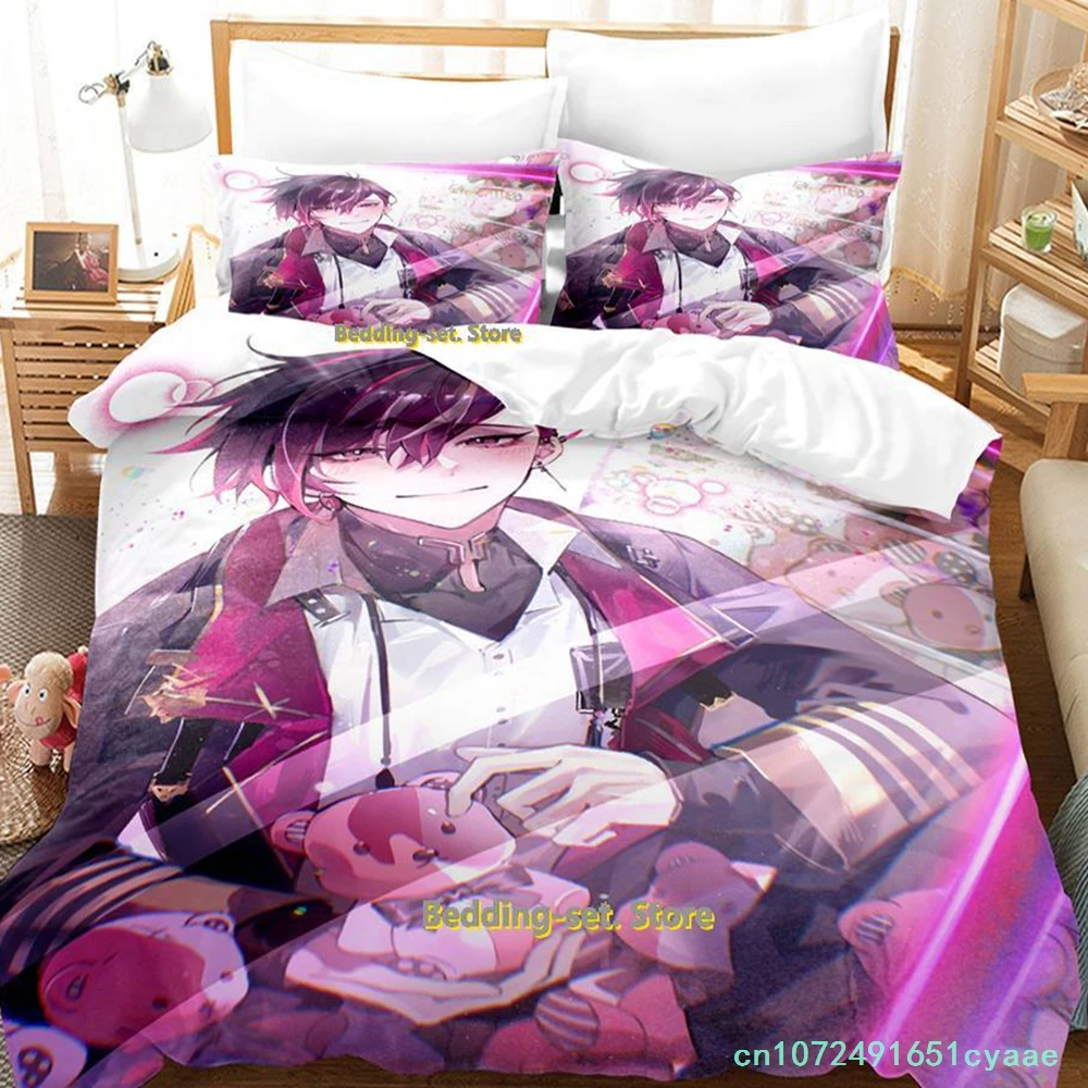 Kawaii 2023 New Ver Vermillion Bedding Set Cartoon Anime three-piece Set Adult Kid Bedroom Duvetcover Sets 3D Kawaii
