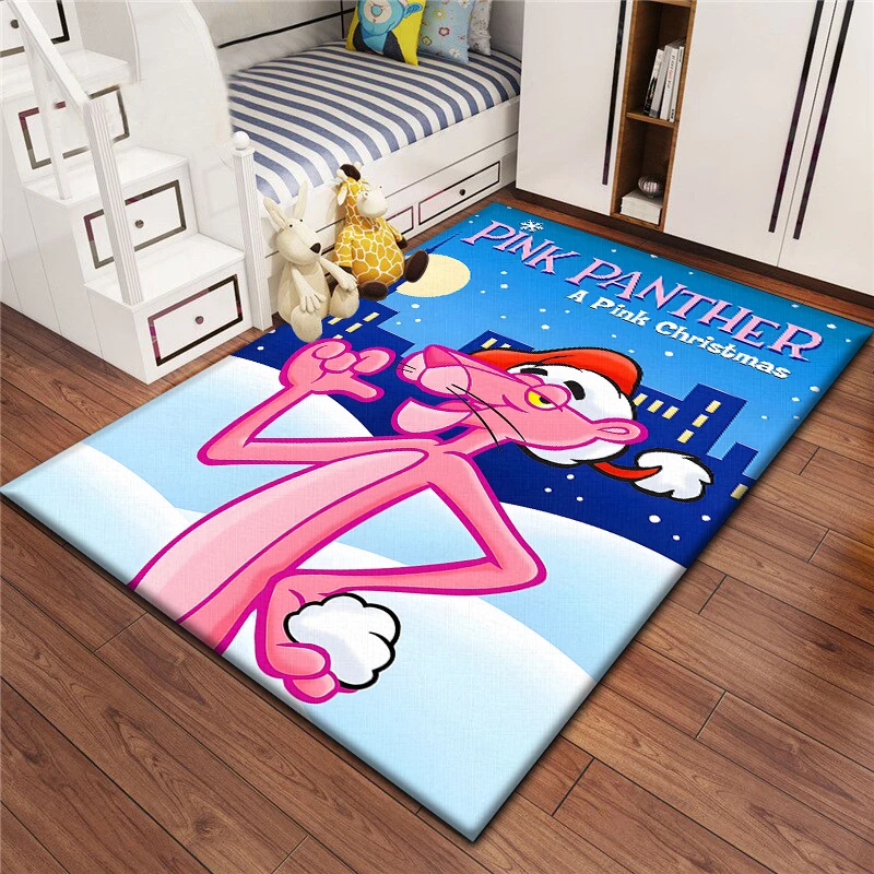 Cute Pink Panther cartoon Carpet, Living room Bedroom floor mat Kitchen mat Bedroom Mat,bedroom decor birthday gift Yoga mat