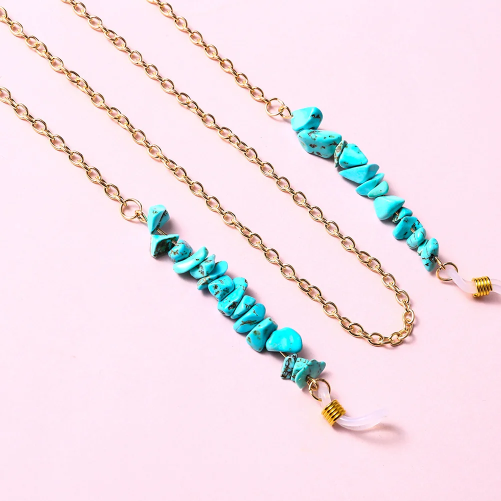 

1Pcs Eyeglass Chain Durable Turquoise Sunglass Strap Eyewear Holder Non Slip Glasses Accessories for Travel Outdoor Indoor Use