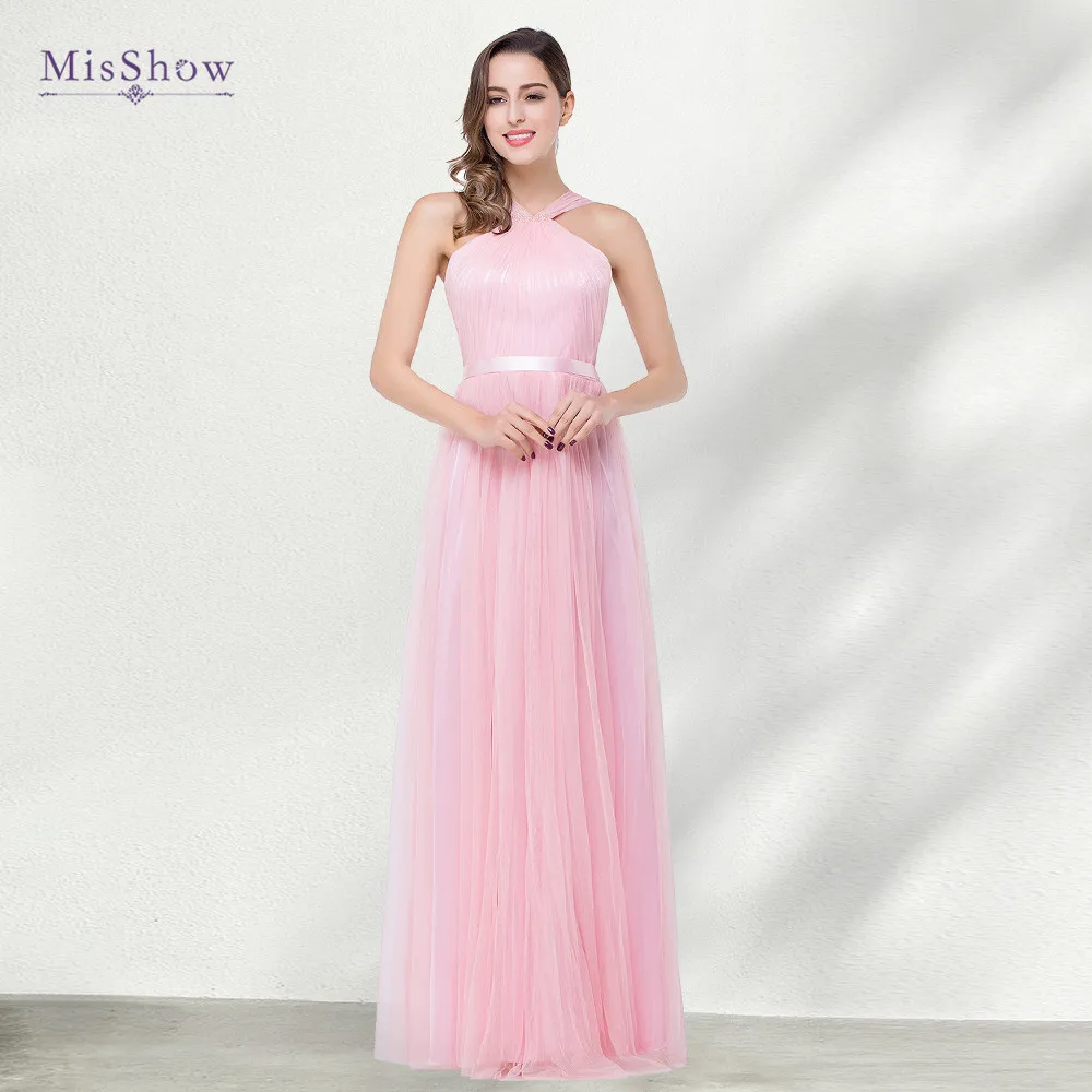 3 Styles Tulle Bridesmaid Dresses Women 2023 A-line Halter Sweetheart Formal Wedding Prom Evening Party Gowns Sister Group Dress