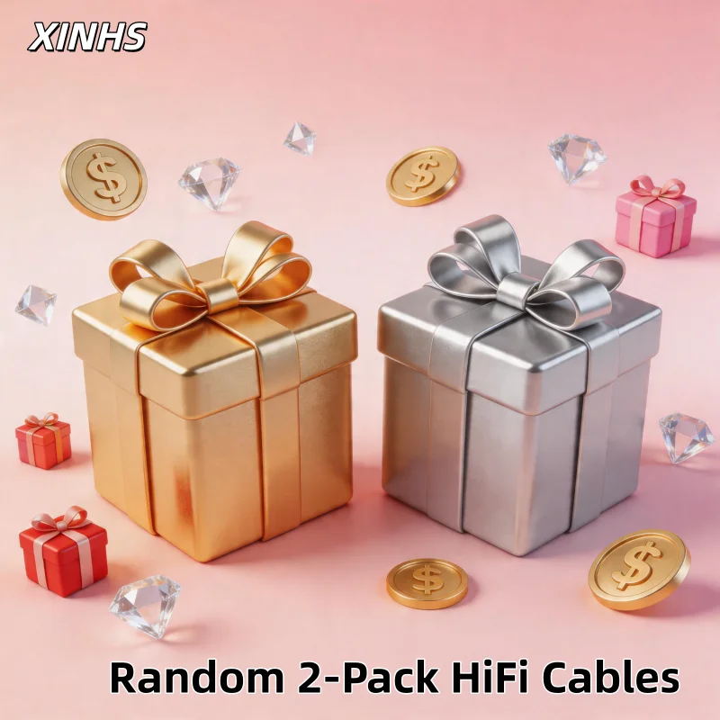 XINHS Random 2-Pack HiFi Headphone Upgrade Cables, 3.5/4.4mm Balanced Replacement Wires for Sony / Sennheiser, Premium Gift Set