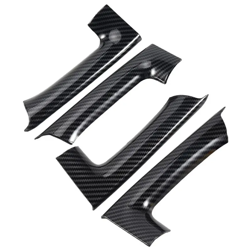 AC76-4Pcs Car Stickers ABS Carbon Fiber Grain Interior Door Armrest Decoration Cover For Golf 6 MK6 2009-2013