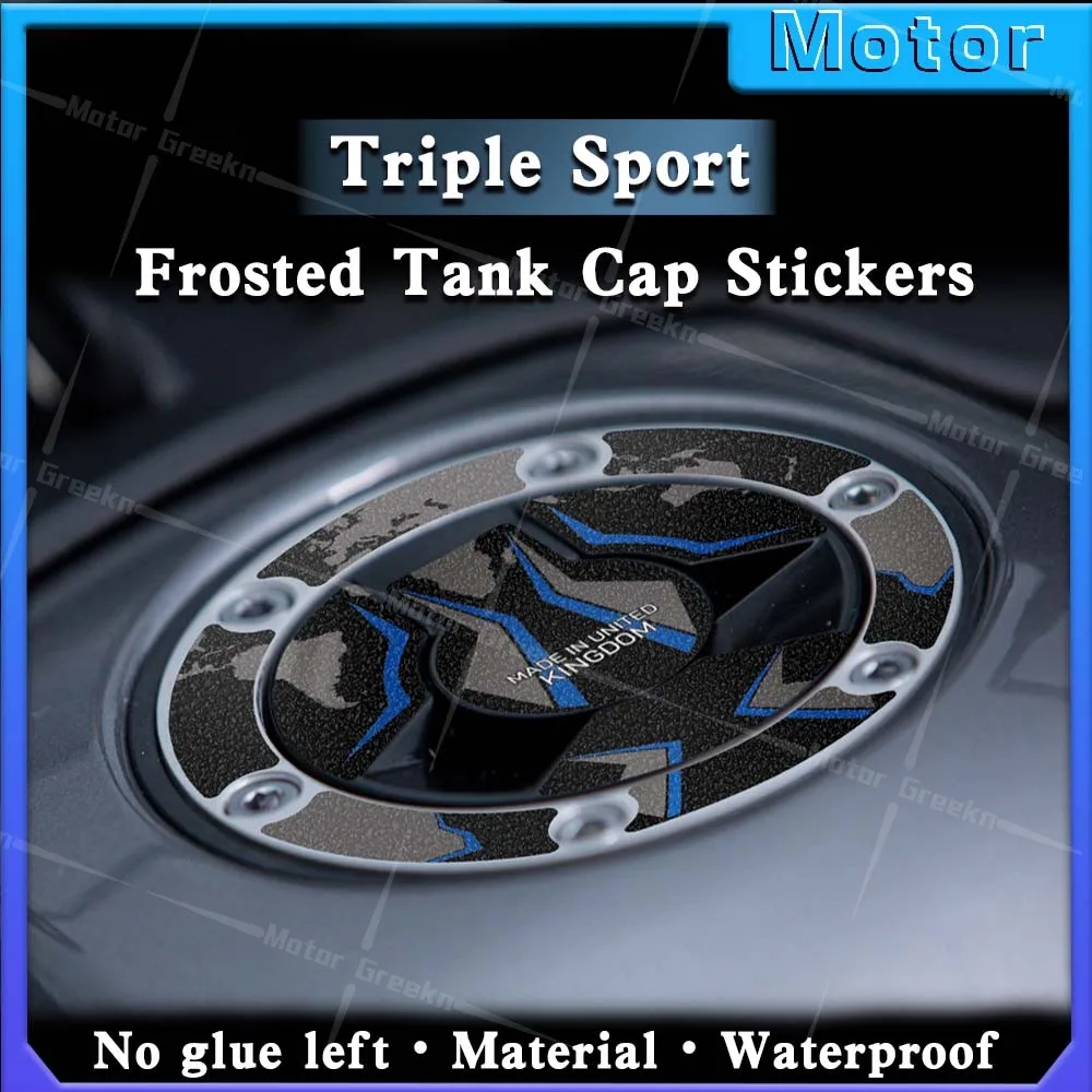 

Motorcycle Frosted Fuel Tank Stickers Oil Gas Cap Protector Decals For Trident 660 Street Triple 765 850 900 660 Daytona