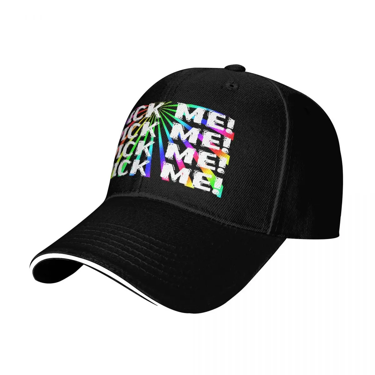 Pick Me! Pick Me Rainbow Price Is Right Baseball Cap Cotton Twill Breathable Contrast Two Tone Brim Snapback Flat Bill
