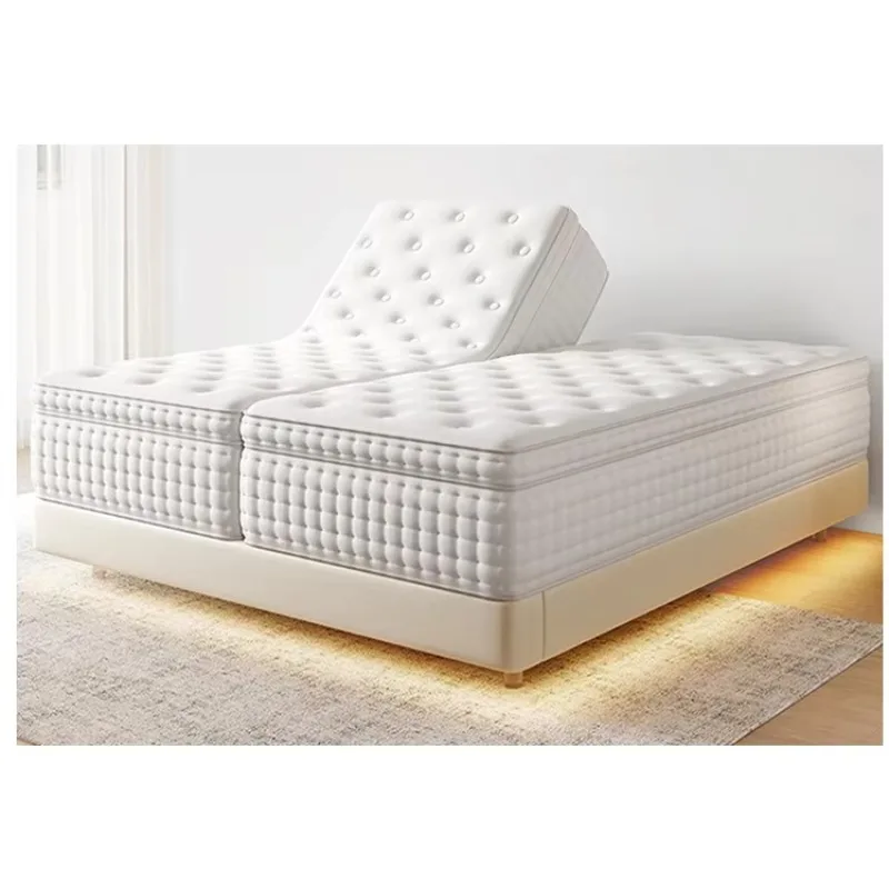 Deluxe Adjustable Split King Bed with Okin Motor and Wireless Remote Control Zero Clearance Upholstery